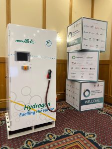 Air Products showing off the innovative mobile dispensing technology in the Innovation Hub at the Global African Hydrogen Summit in Windhoek.